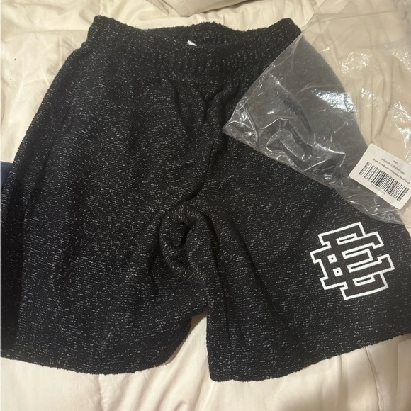 Eric Emanuel boucle black speckled shorts ! Special one of a kind drop .
